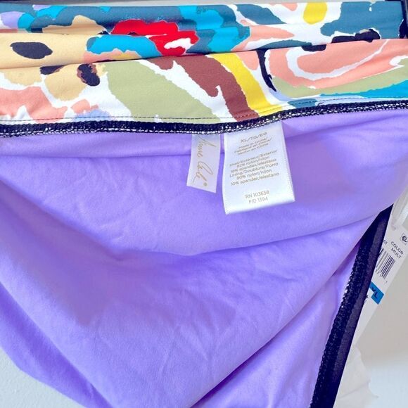 Anne Cole Women's Multicolor Fold-Over Printed-Waistband Bikini Bottoms XL NEW - Picture 9 of 11